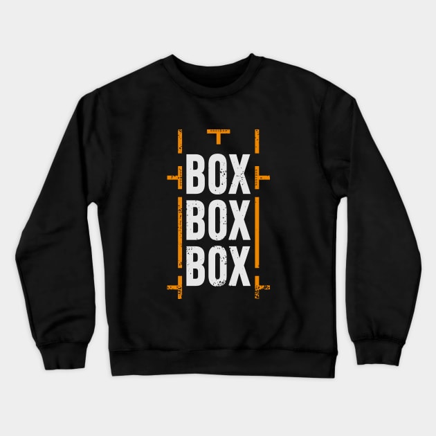 'Box Box Box' Pit box Formula 1 Pit-stop Design Crewneck Sweatshirt by DavidSpeedDesign